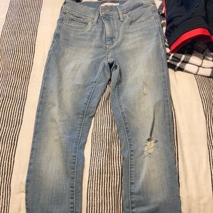 Levi skinny light-wash jeans